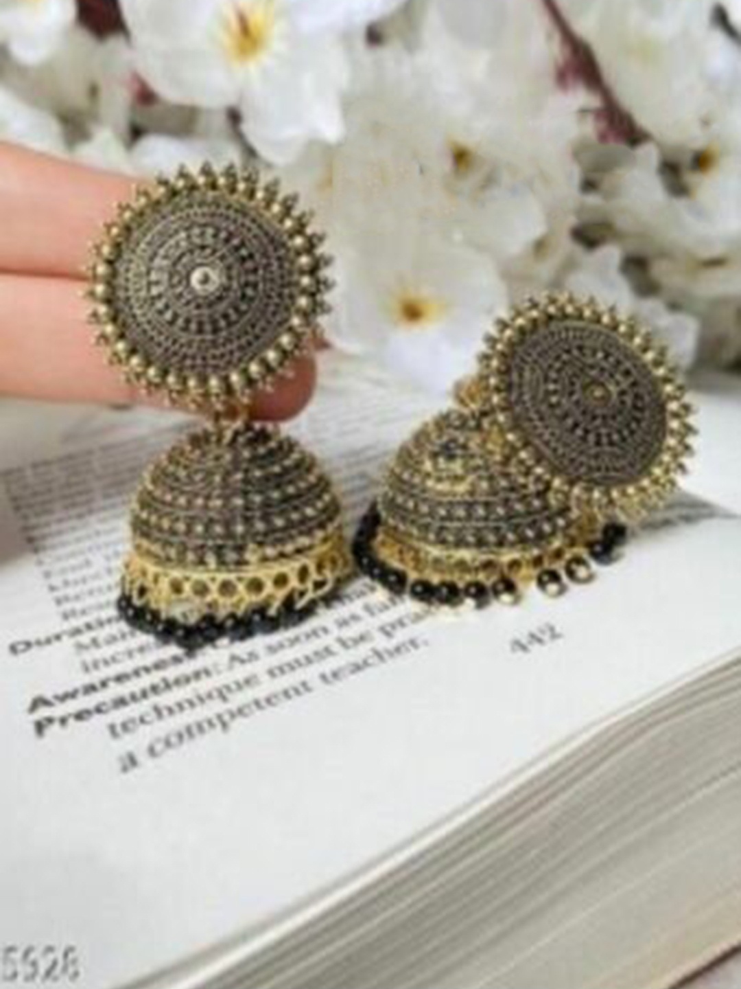 

JMBW INTERNATIONAL Contemporary Jhumkas Earrings, Pink
