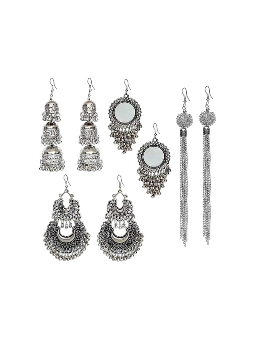 

JMBW INTERNATIONAL Contemporary Drop Earrings, Silver