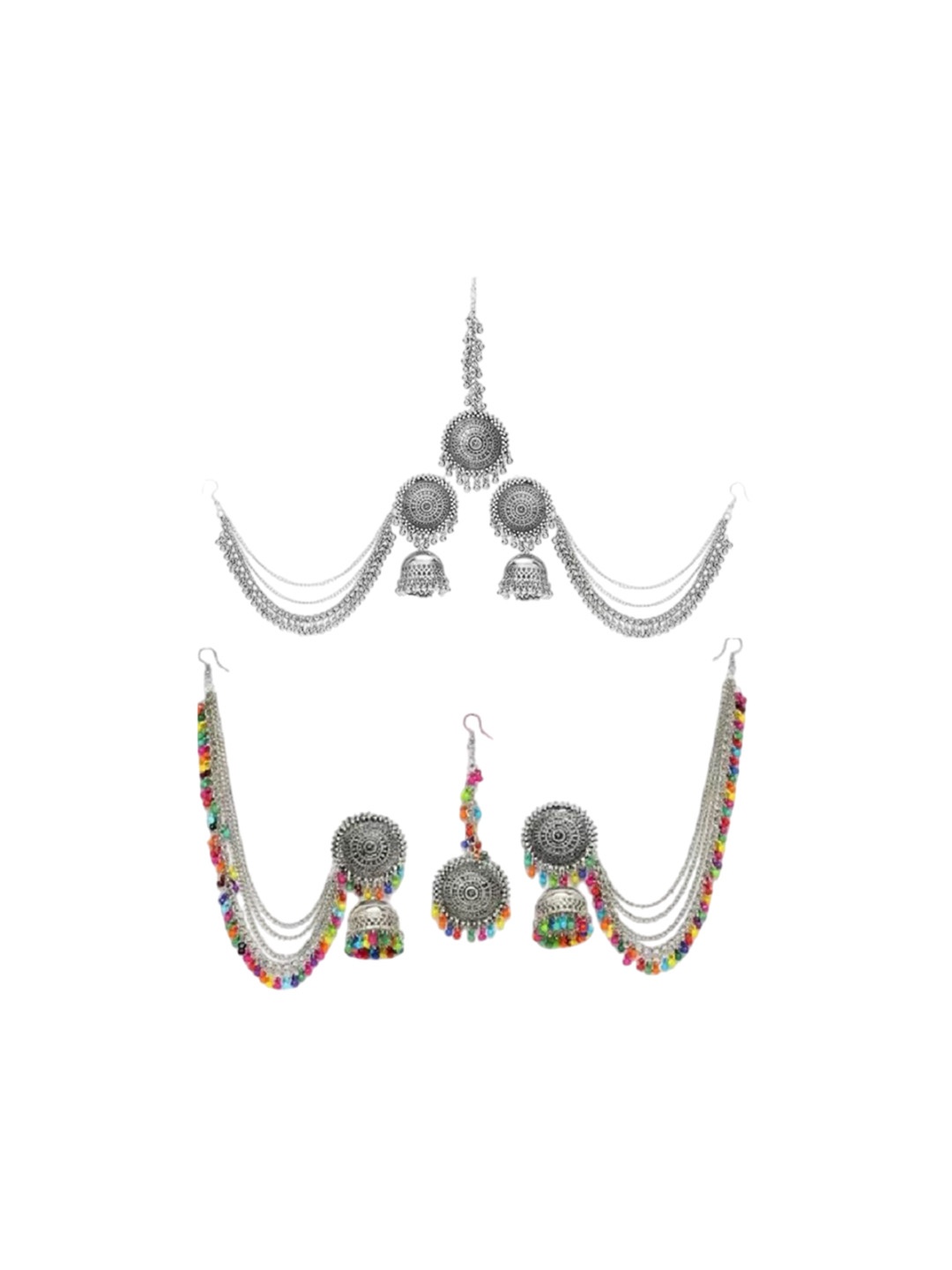 

JMBW INTERNATIONAL Contemporary Jhumkas Earrings, Multi