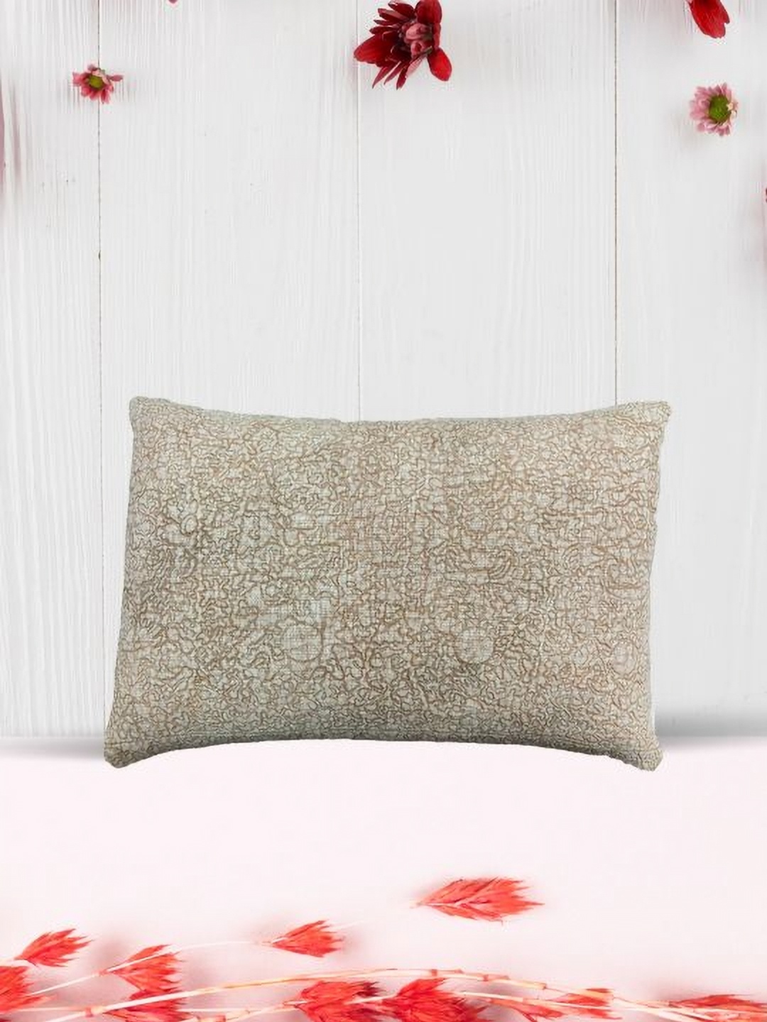 

SAJAVAT Peach-Coloured 1 Pure Cotton Rectangle Pillow Covers
