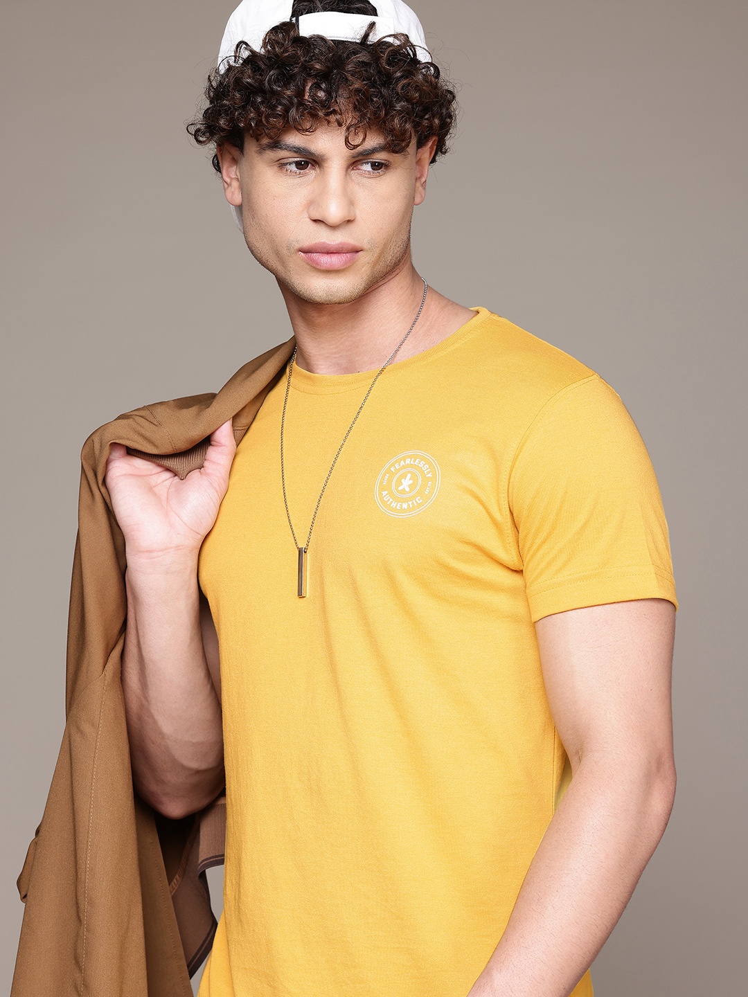 

The Roadster Lifestyle Co. Men T-shirt, Yellow