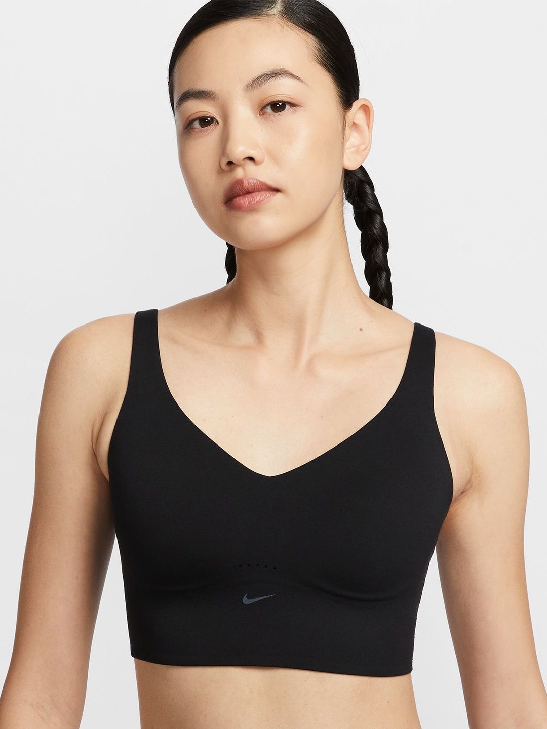 

Nike Women Alate Medium Support Women's Longline Padded Sports Bra, Black