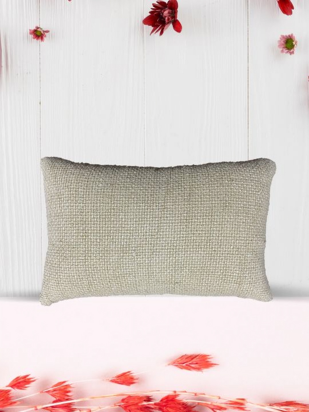 

SAJAVAT Beige 1 Pure Cotton Rectangle Pillow Covers