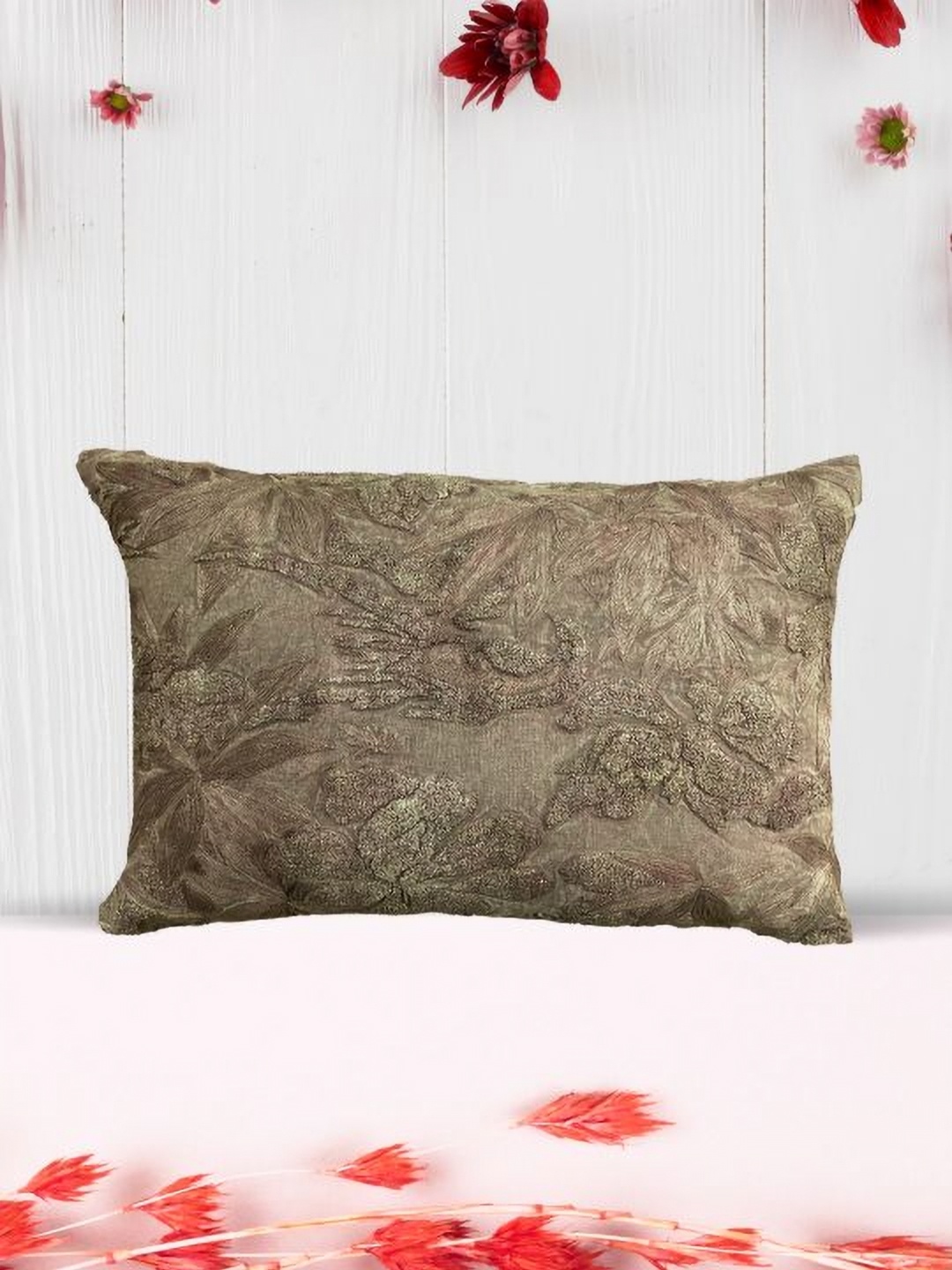 

SAJAVAT Brown 1 Pure Cotton Rectangle Pillow Covers