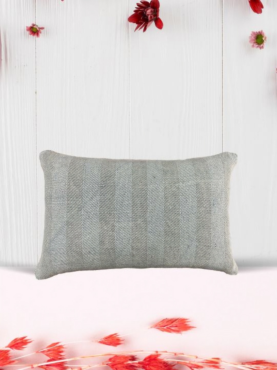 

SAJAVAT Grey 1 Pure Cotton Rectangle Pillow Covers