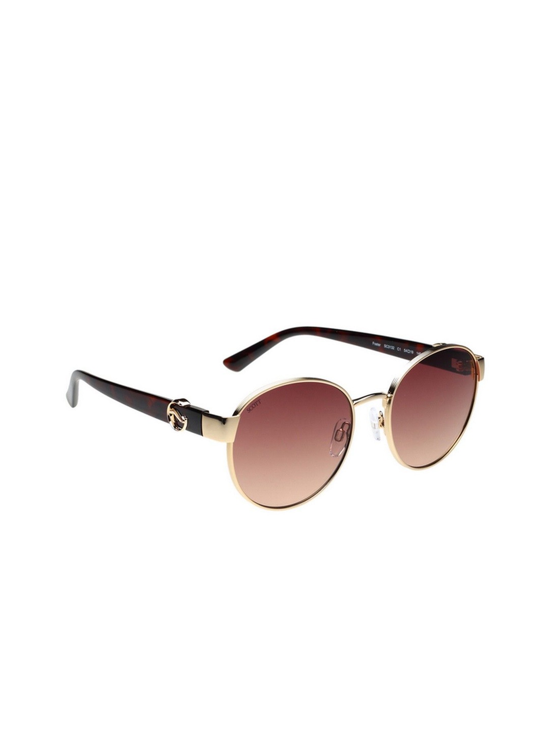 

SCOTT Unisex Round Sunglasses with UV Protected Lens ott 3132 Foster C1 54, Brown