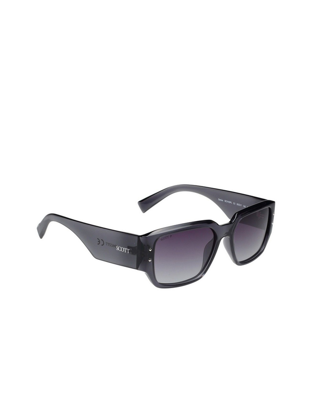 

SCOTT Women Square Sunglasses with UV Protected Lens Scott 3100PL Danica C3 55, Black