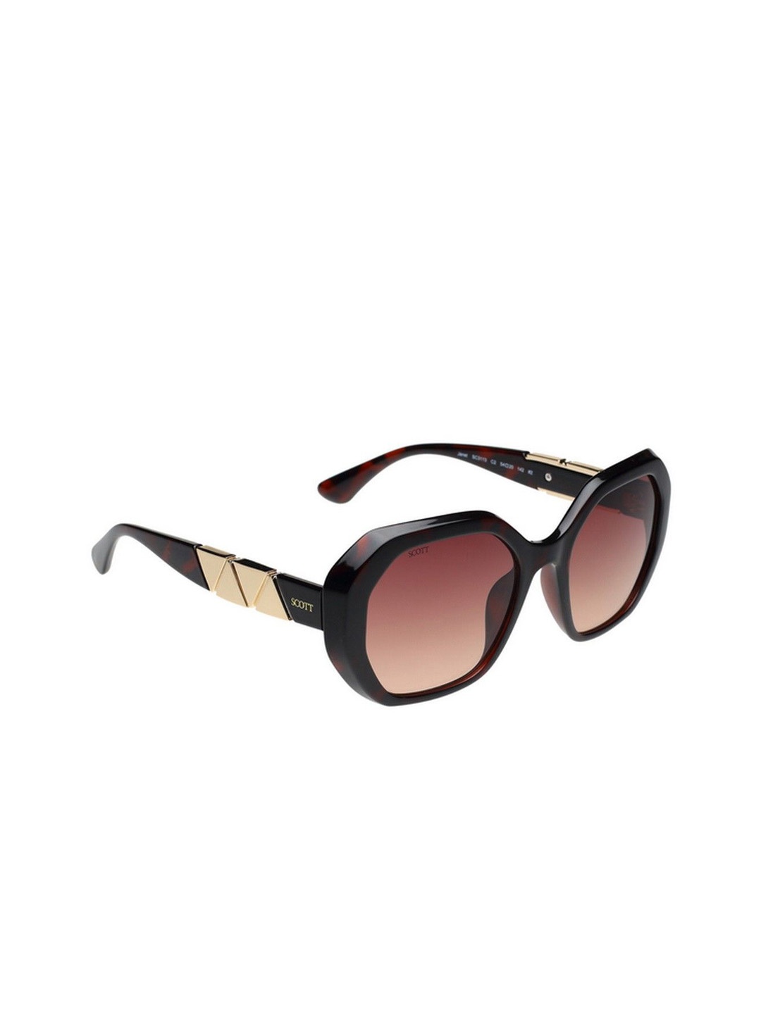 

SCOTT Women Oval Sunglasses with UV Protected Lens Scott 3113 Janet C2 54, Brown