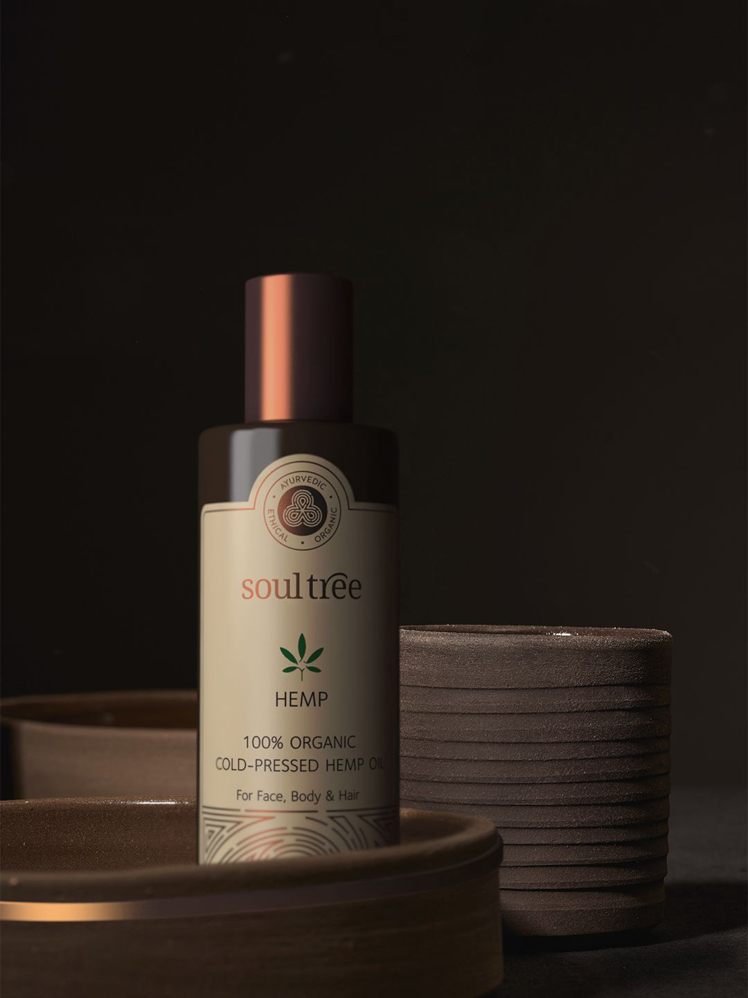 

SoulTree 100% Organic Cold Pressed Hemp Oil - 100ml, Transparent