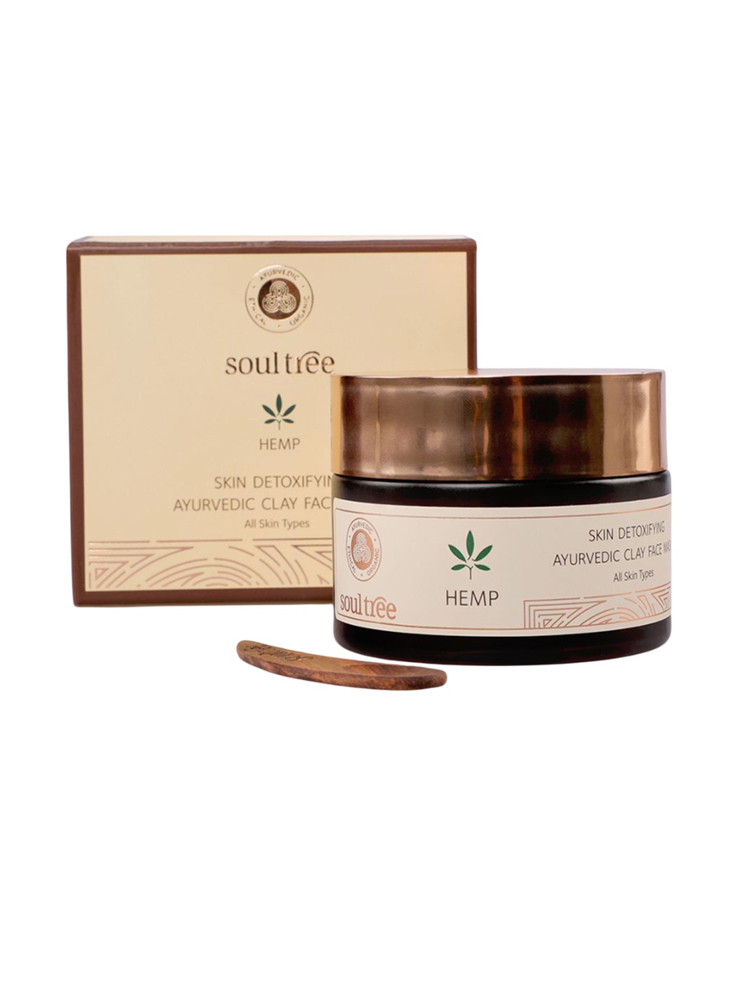 

Soultree Hemp Skin Detoxifying Ayurvedic Clay Face Mask - 50 g, Brown
