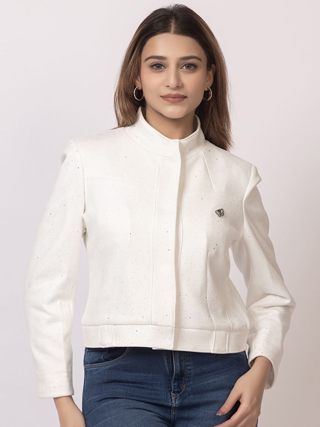 

GFO Women Single-Breasted Winter Overcoat, White