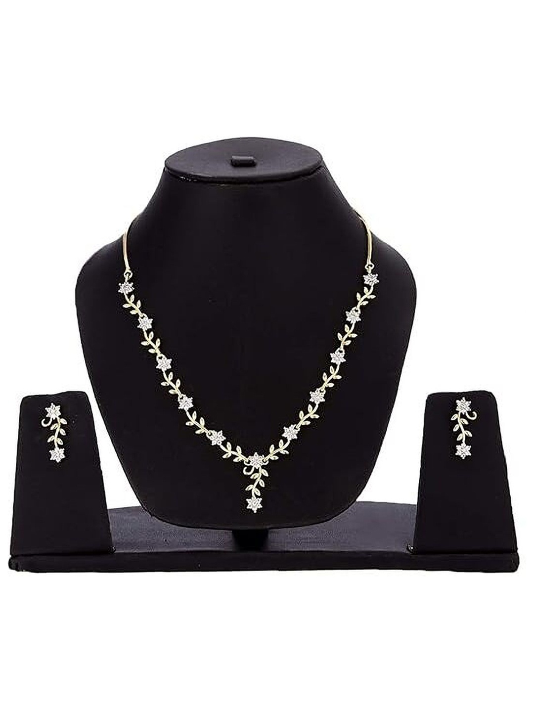 

TONOLIKA Gold-Plated Artificial Stones Jewellery Set, Silver