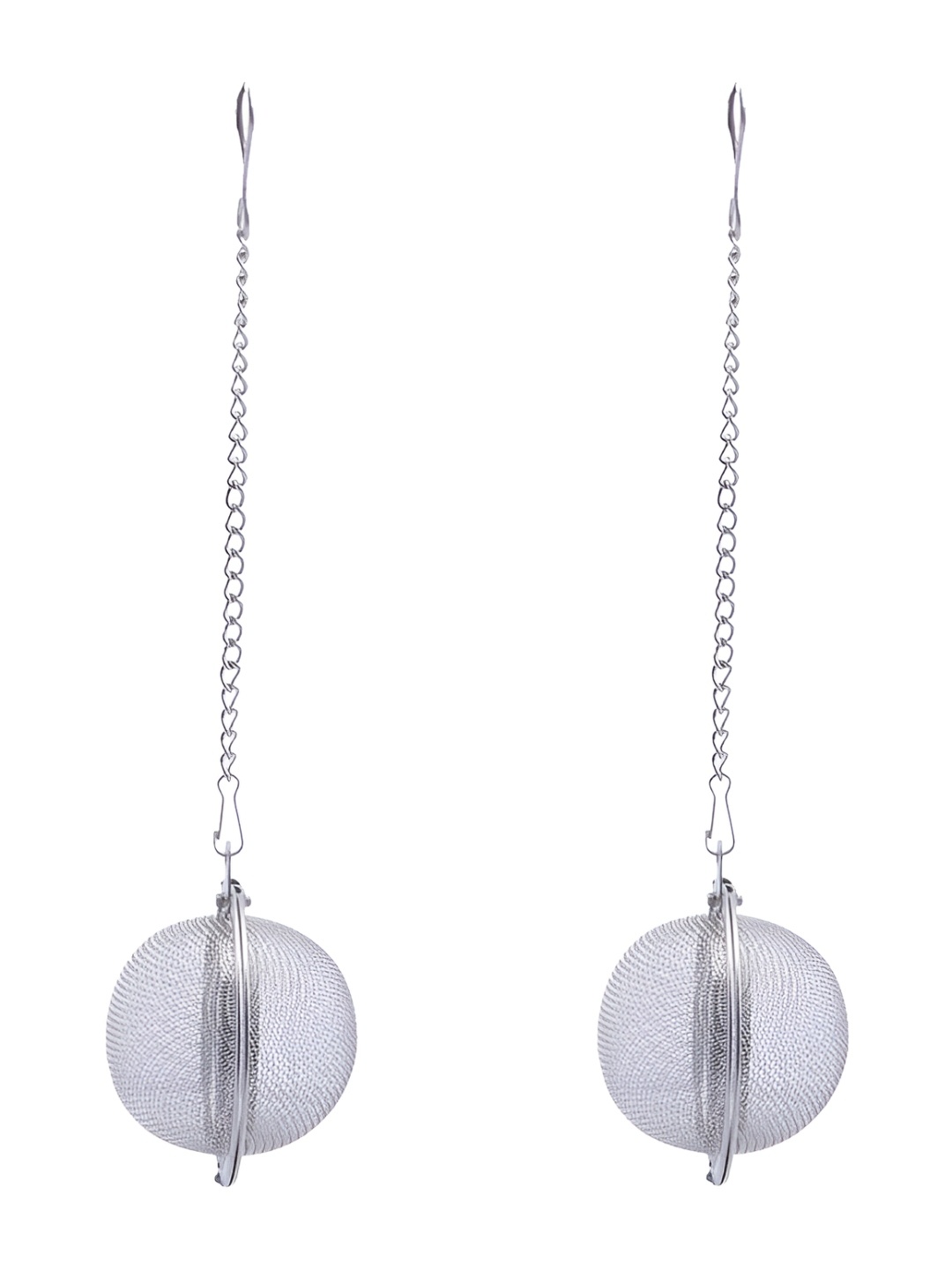 

NATURALLY YOURS Set of 2 Stainless Steel Tea Ball, Silver