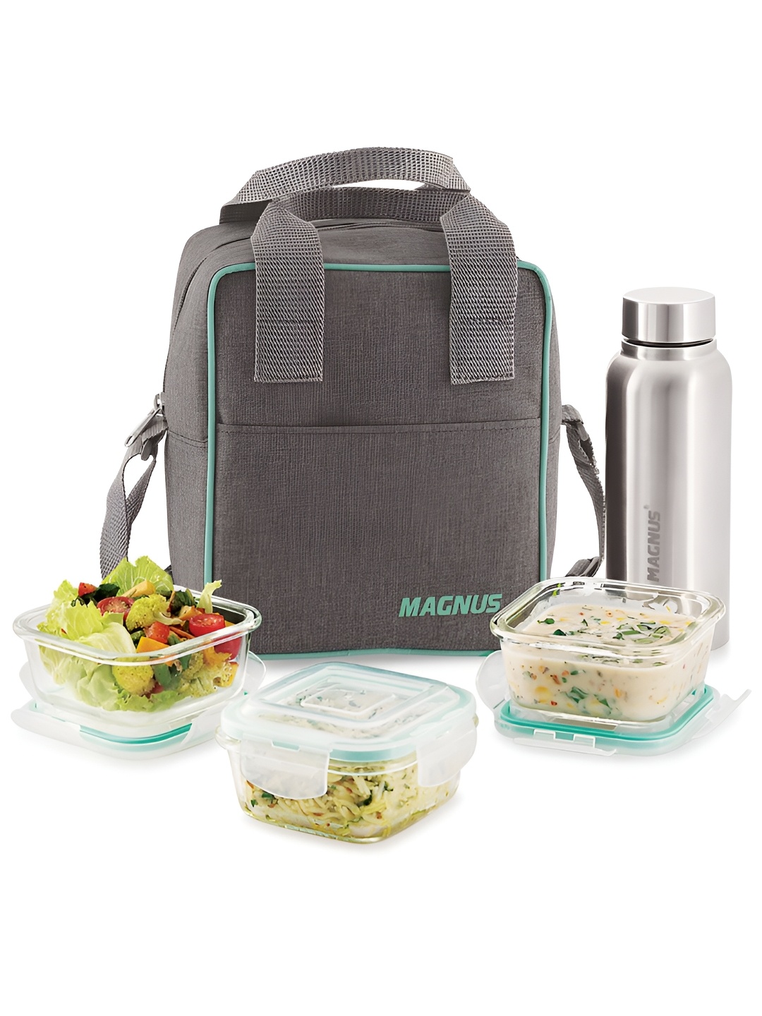 

MAGNUS Transparent 2024 Glass Dishwasher and Microwave Safe Lunch Box