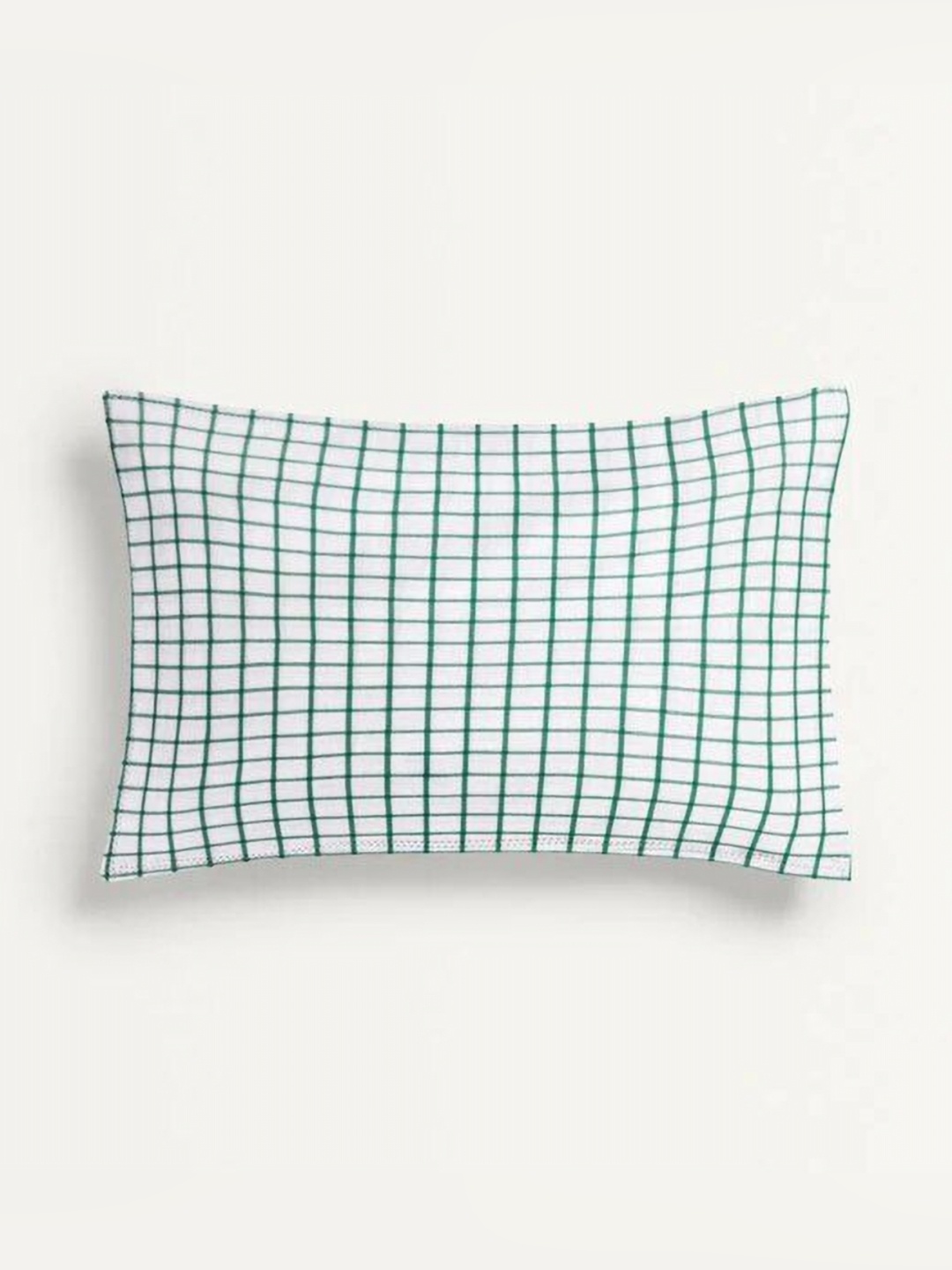 

THE BABY ATELIER Green & White 1 Pieces Striped Pure Cotton Rectangle Pillow Covers