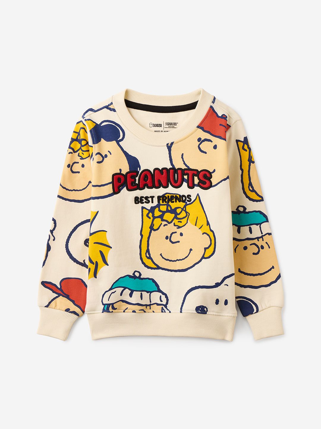 

The Souled Store Boys Printed Peanuts: Best Friends Sweatshirt, Cream