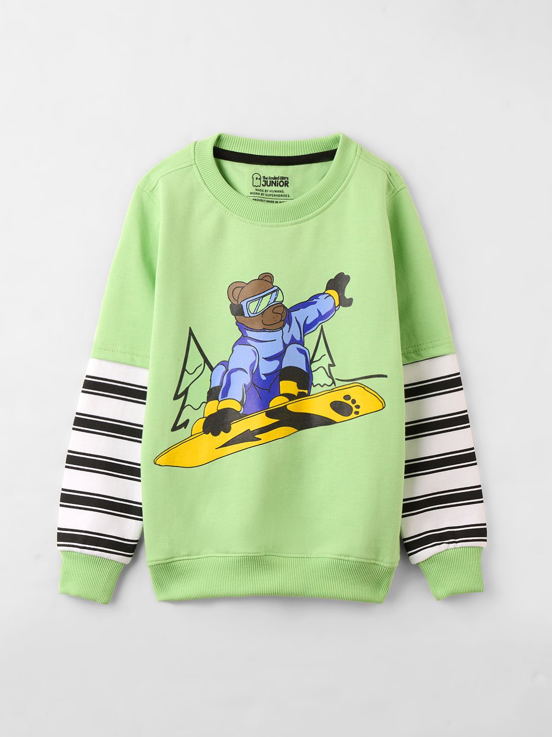 

The Souled Store Boys Printed Sweatshirt, Green