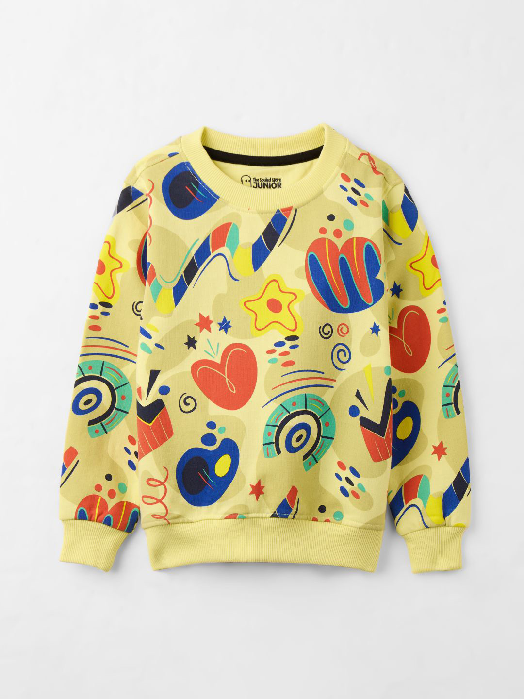 

The Souled Store Boys Printed Pullover Sweatshirt, Yellow
