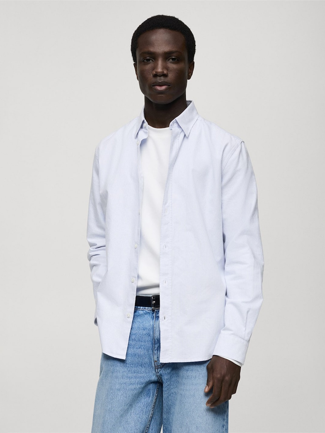 

MANGO MAN Slim Fit Smart Casual Shirt, Blue