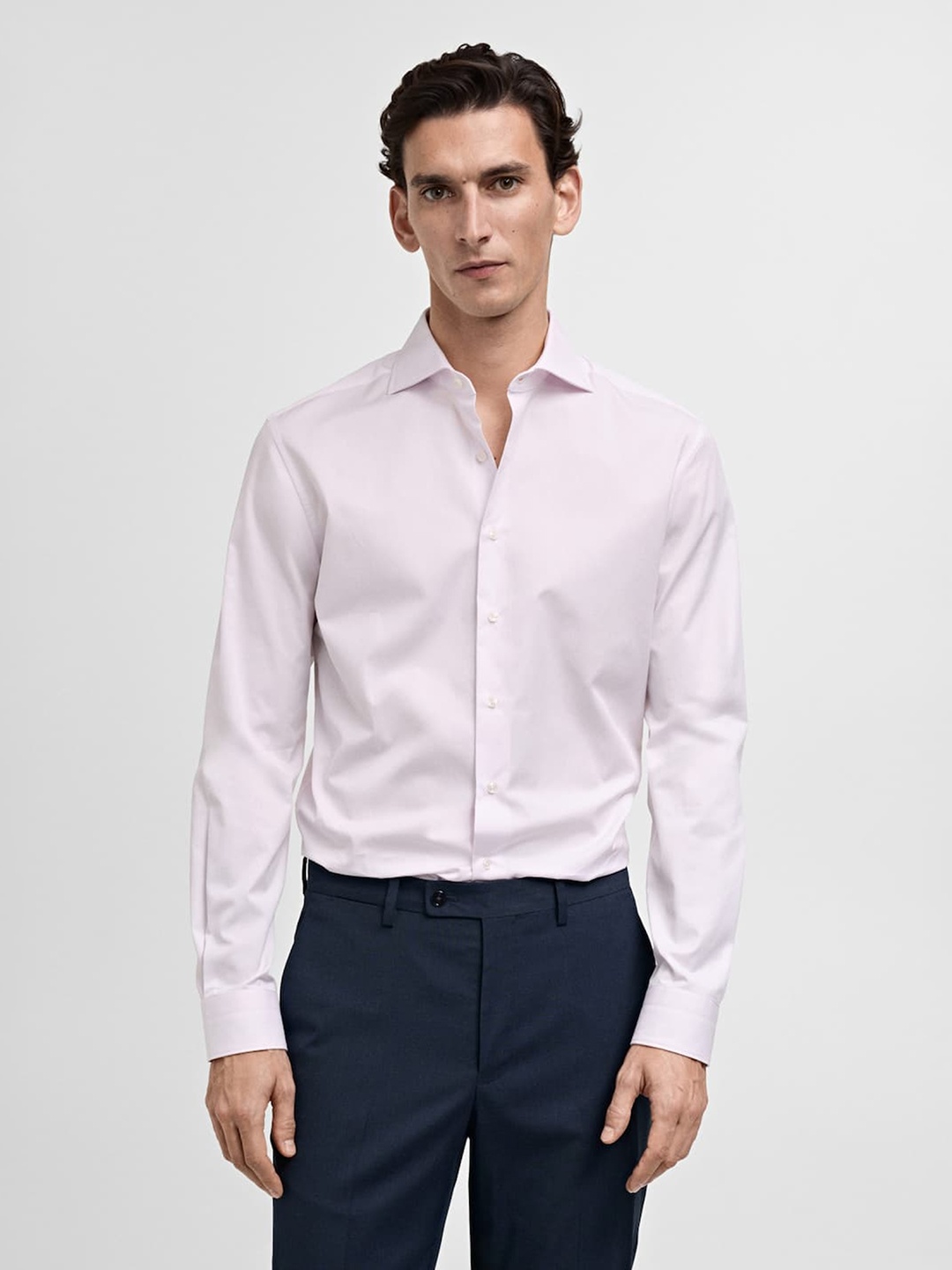 

MANGO MAN Men Opaque Casual Shirt, Pink