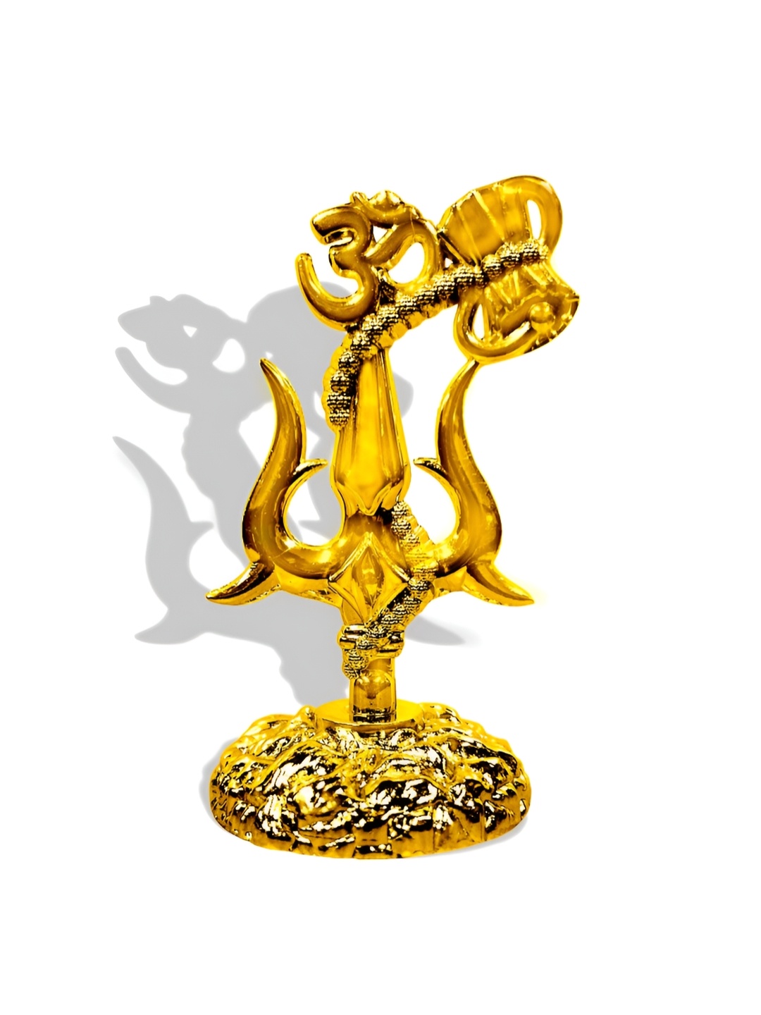 

Adhvik Traditional Trishul Damru Showpiece, Gold