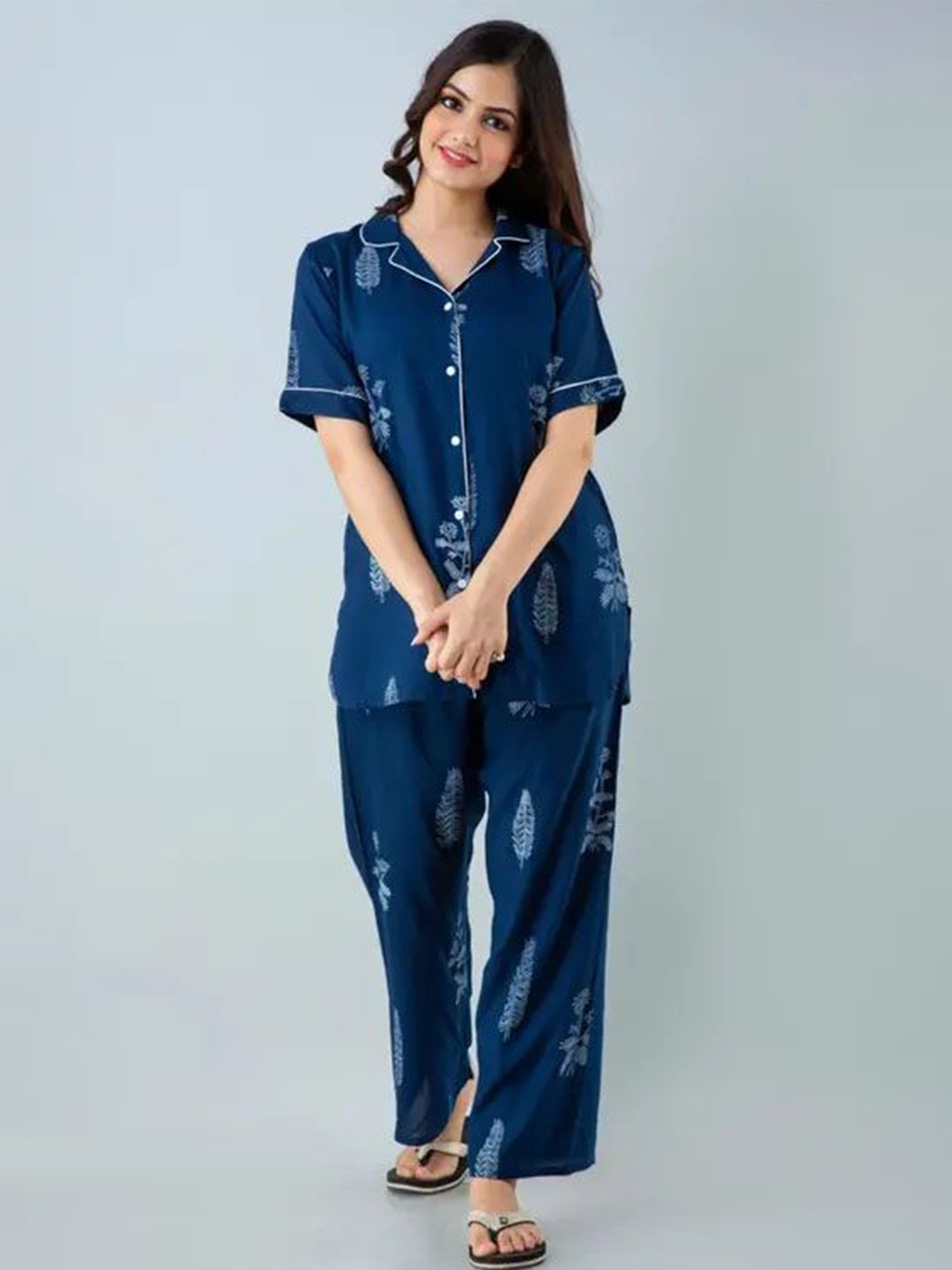 

Fashion Ritmo Women Printed Night suit, Blue