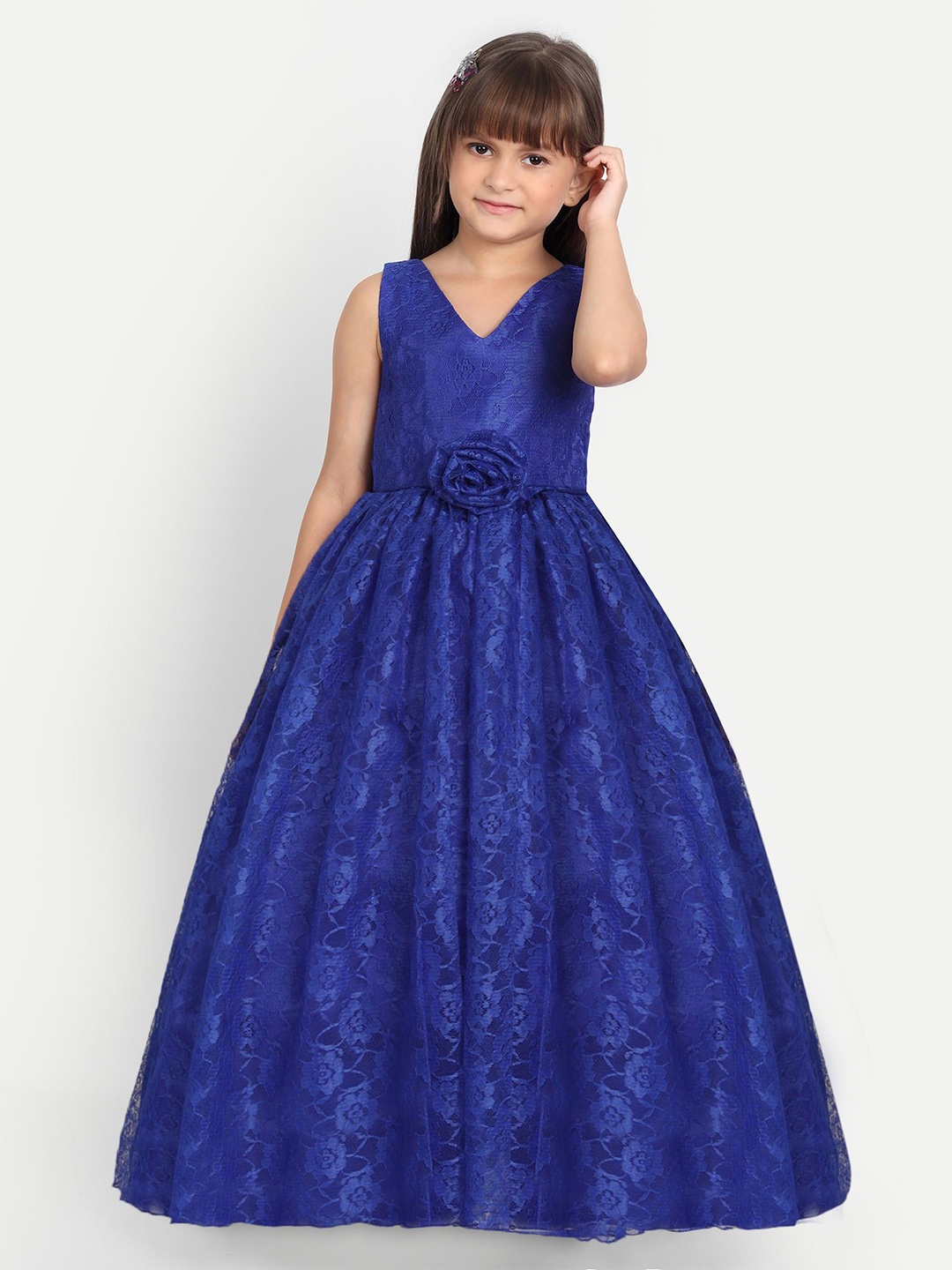 

SABA GARMENTS Girls Sleeveless Gown Dress, Blue