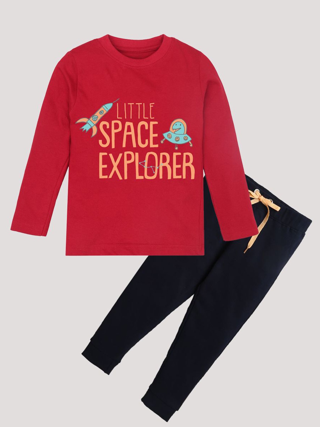 

ETCHED DESIGN Boys Printed Top with Capris, Red