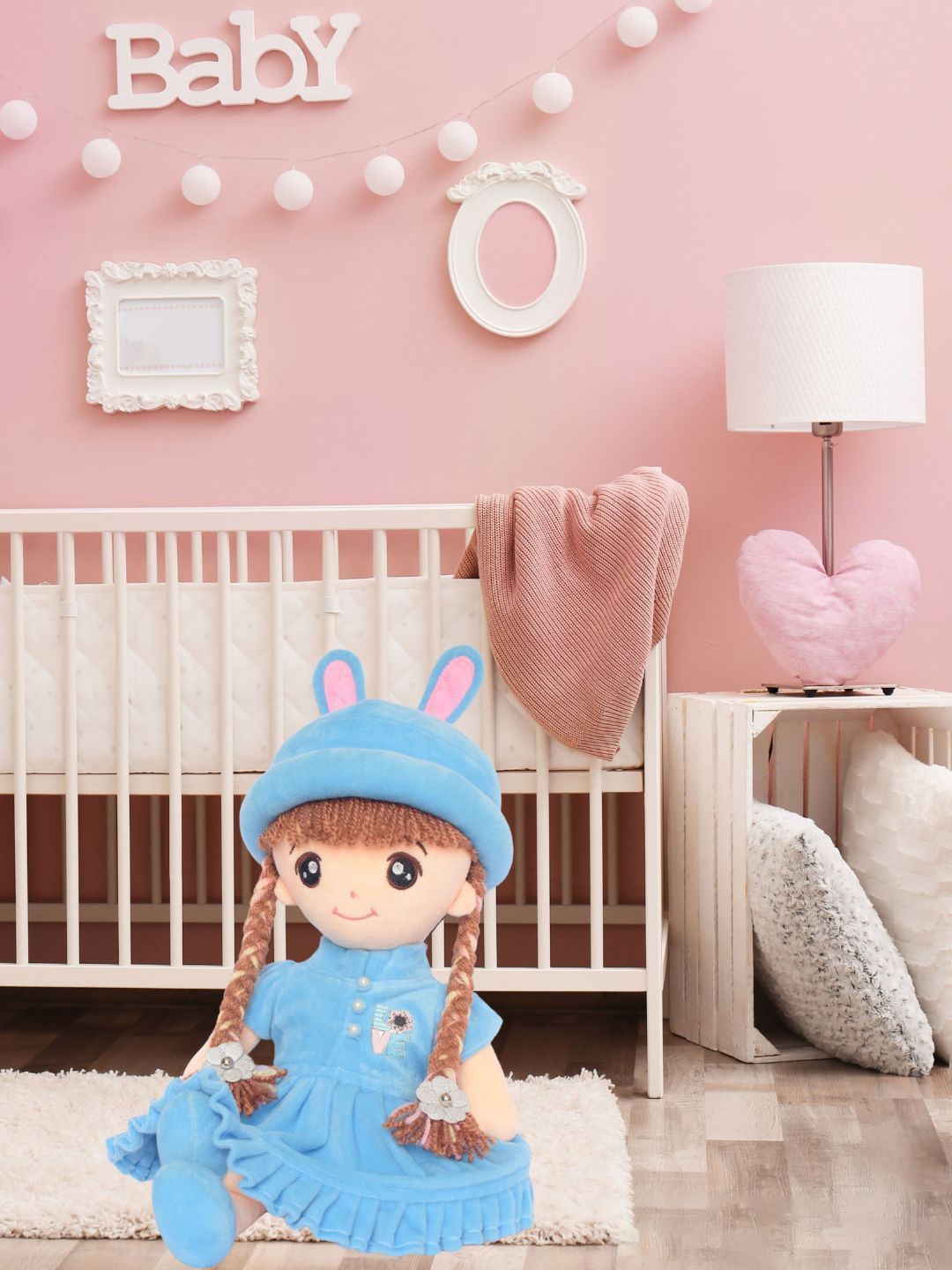 

EL FIGO Girls Polyfill Filled Non-Allergic Doll Soft Toys and Dolls, Blue