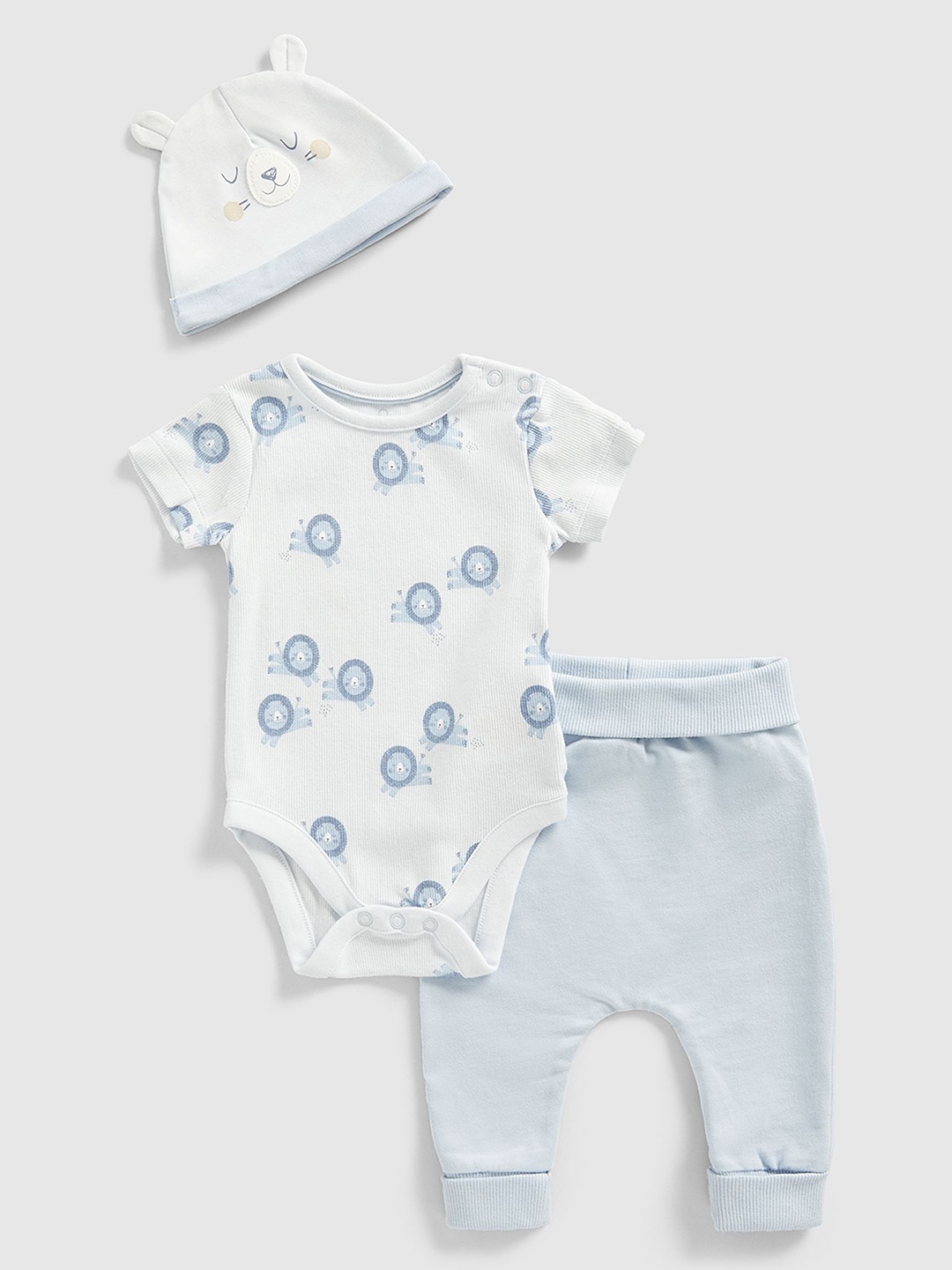 

mothercare Boys Printed Top with Trousers, Blue