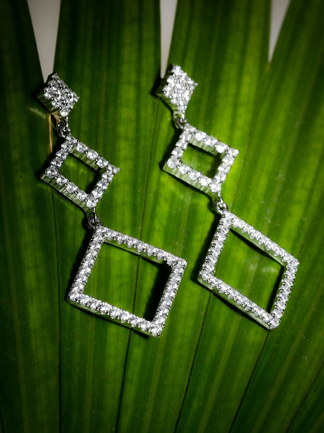 

DIAVO Contemporary Drop Earrings, Silver