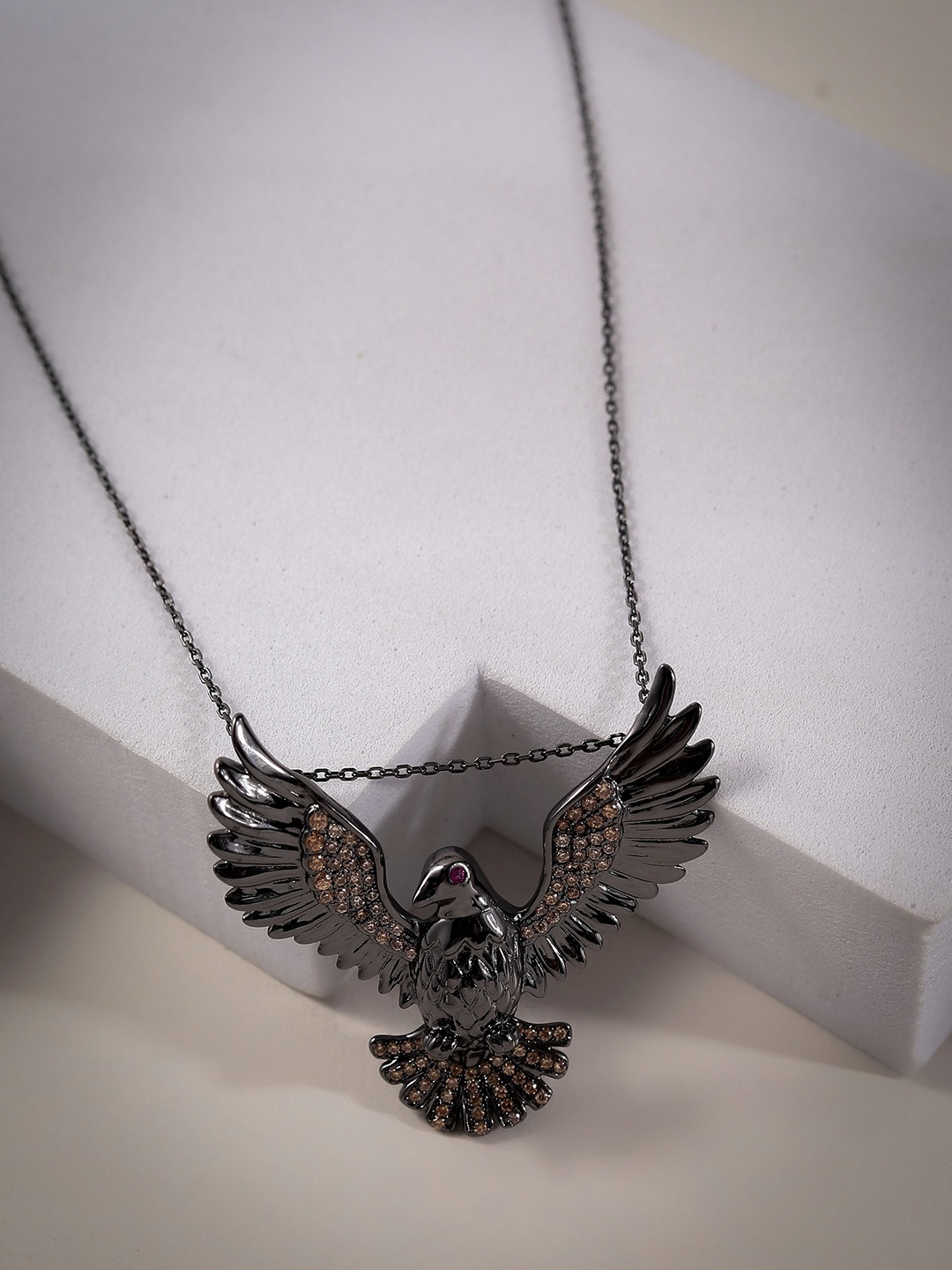 

DIAVO Silver Necklace, Black