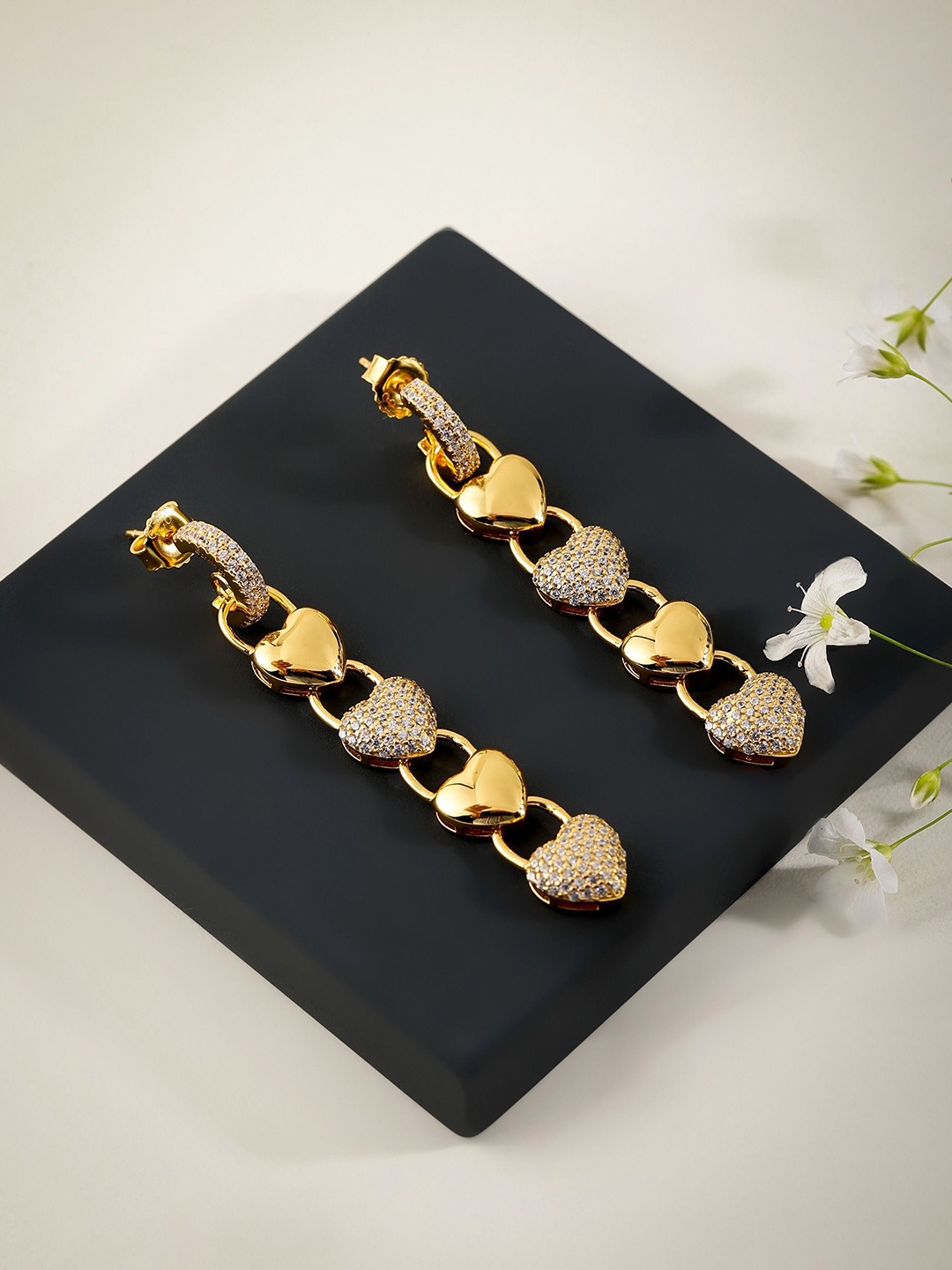 

DIAVO Contemporary Drop Earrings, Gold