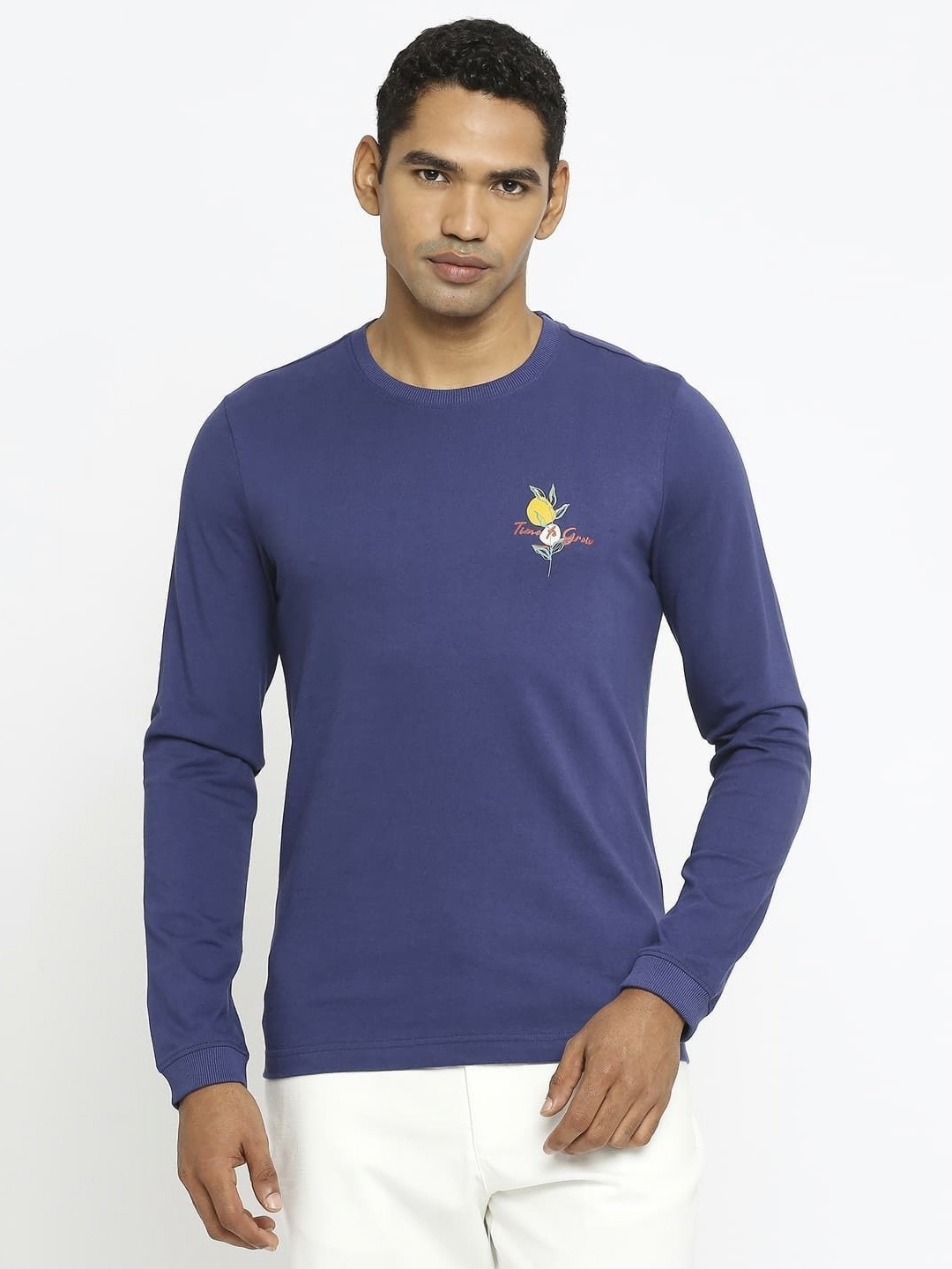 

Basics Men Boxy T-shirt, Navy blue