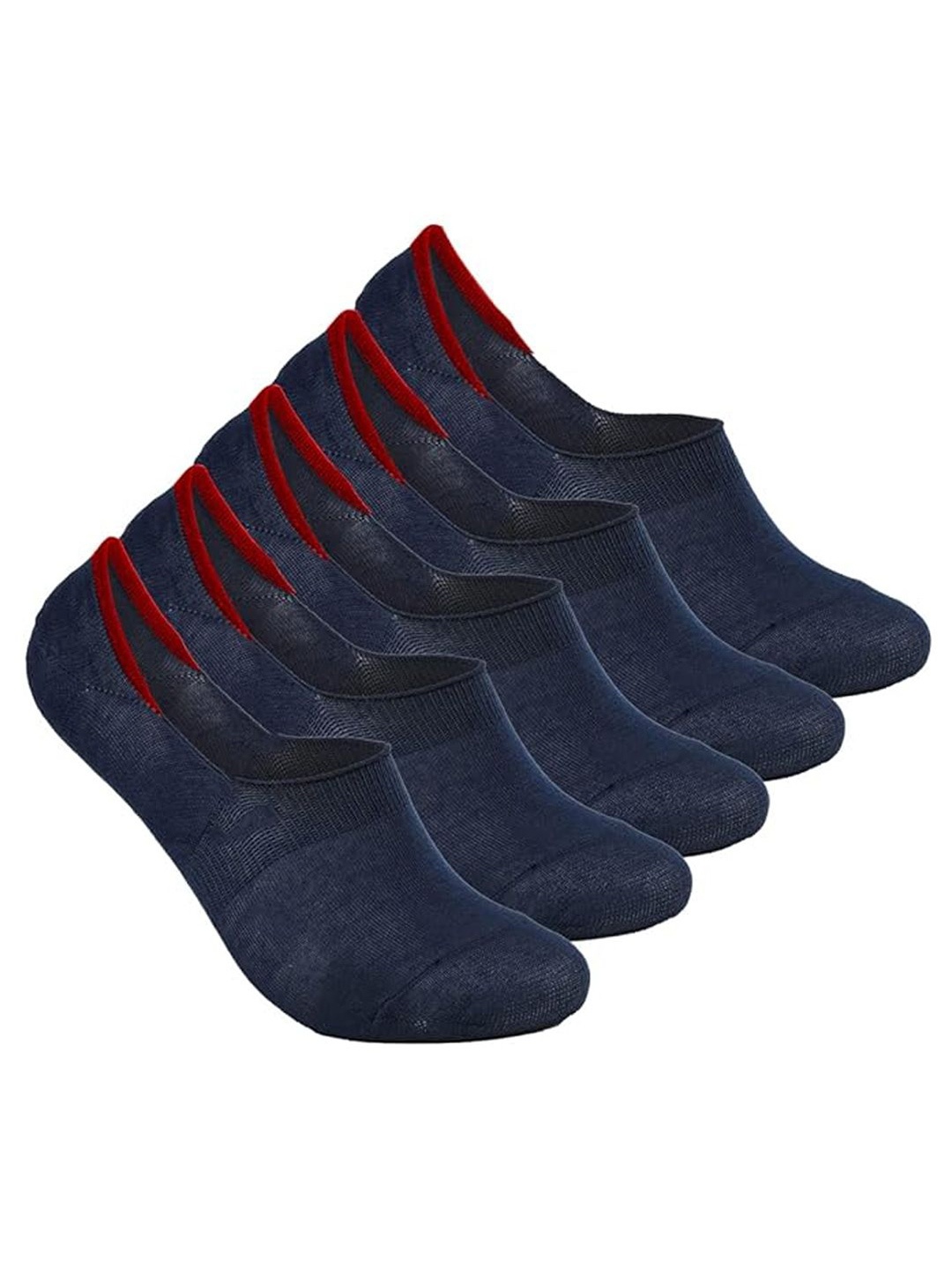 

Xjarvis Pack Of 5 Breathability Shoe Liners Socks, Navy blue