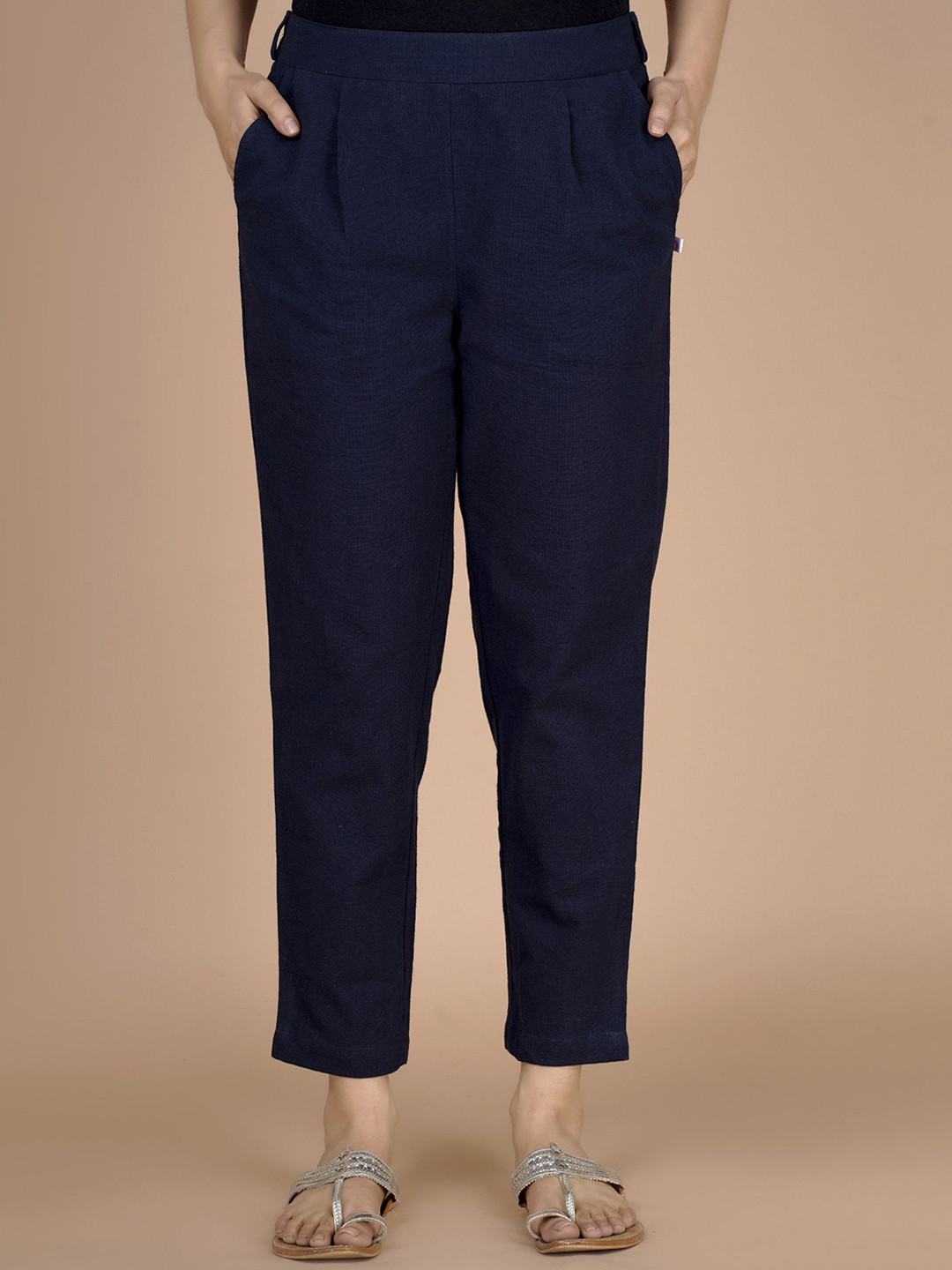 

BAESD Women Pleated Trousers, Blue