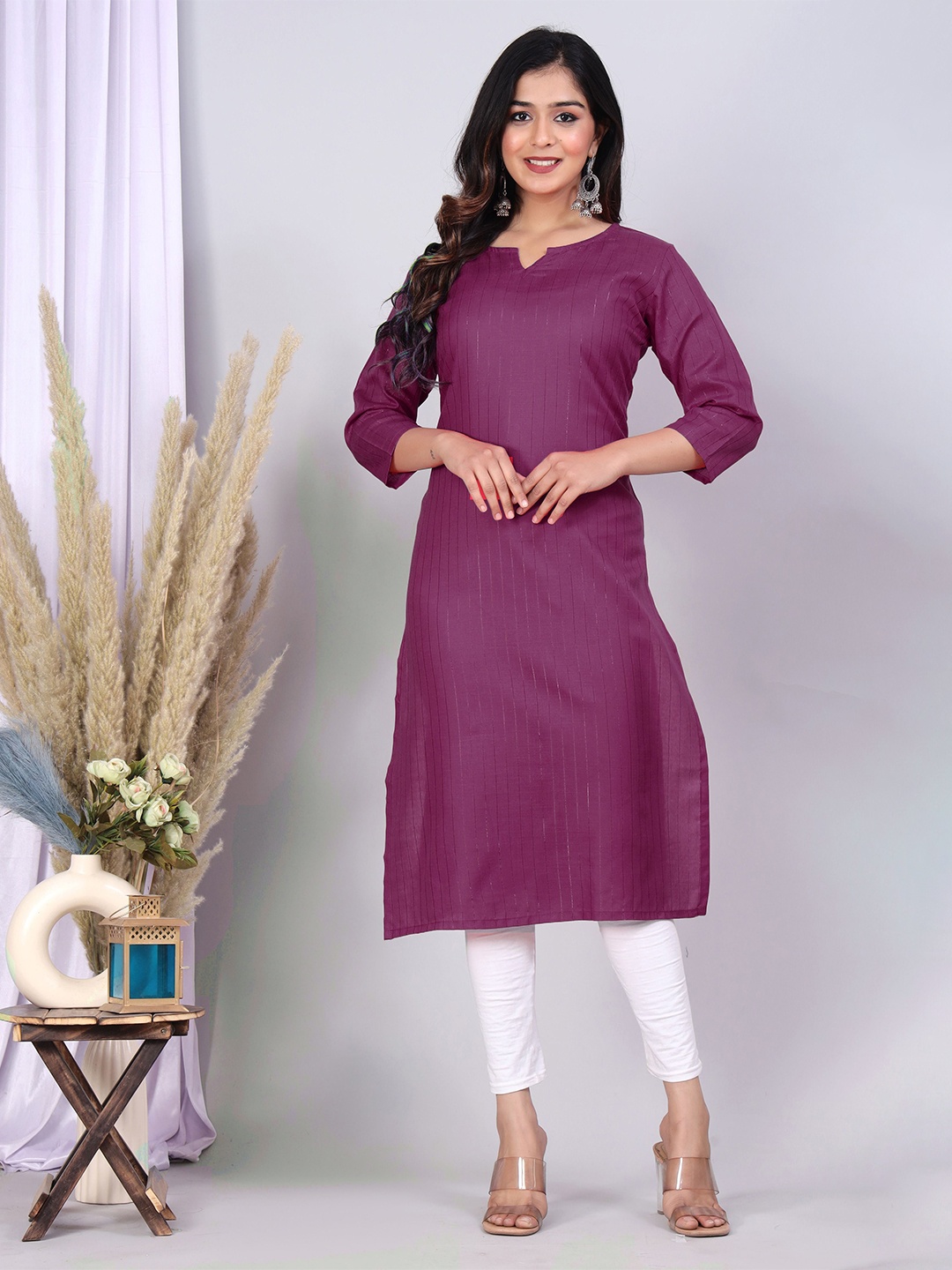 

MK3A Pure Cotton Kurti, Purple