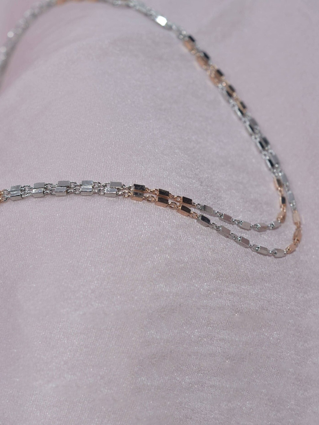 

Luxevogue Rhodium-Plated Anklet, Silver