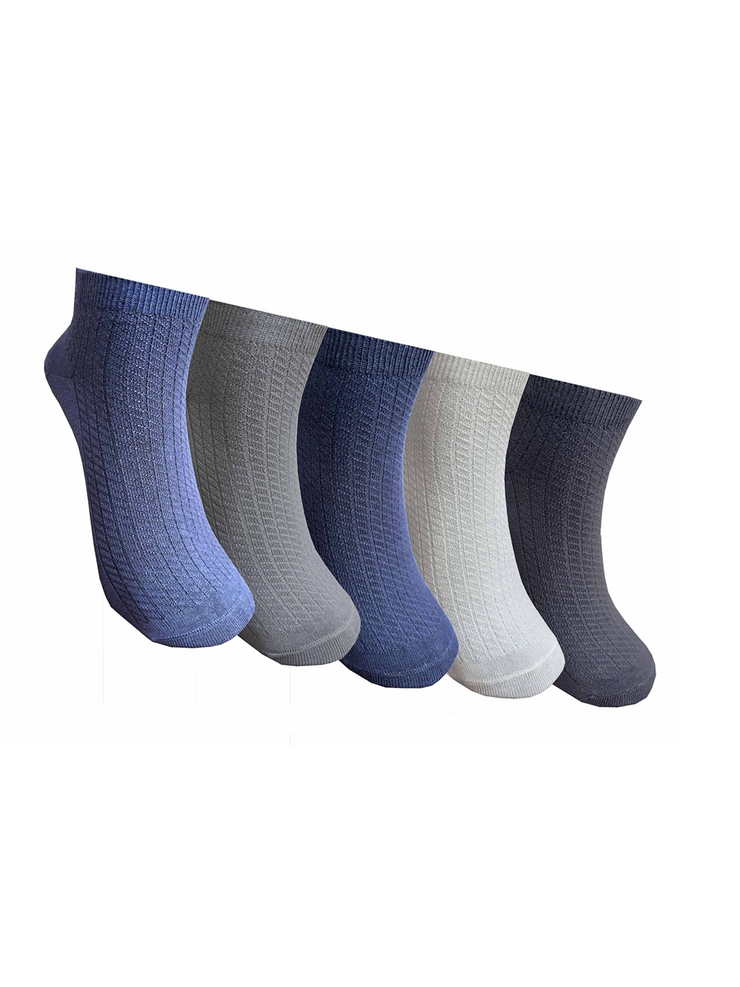 

WROGN Pack Of 5 Ankle-Length Socks, Blue
