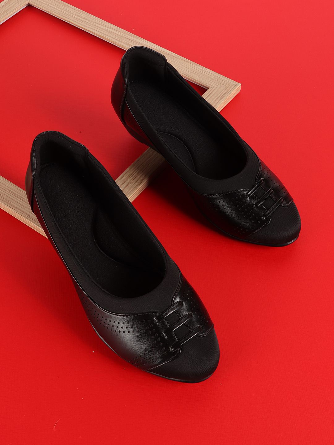 

Picktoes Women Ballerinas Flats, Black