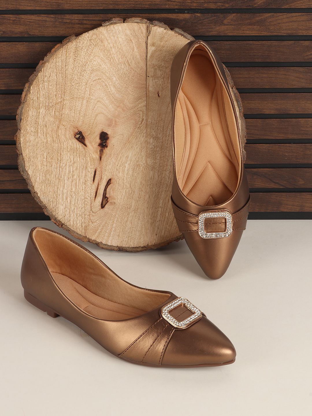 

Picktoes Women Ballerinas Flats, Copper