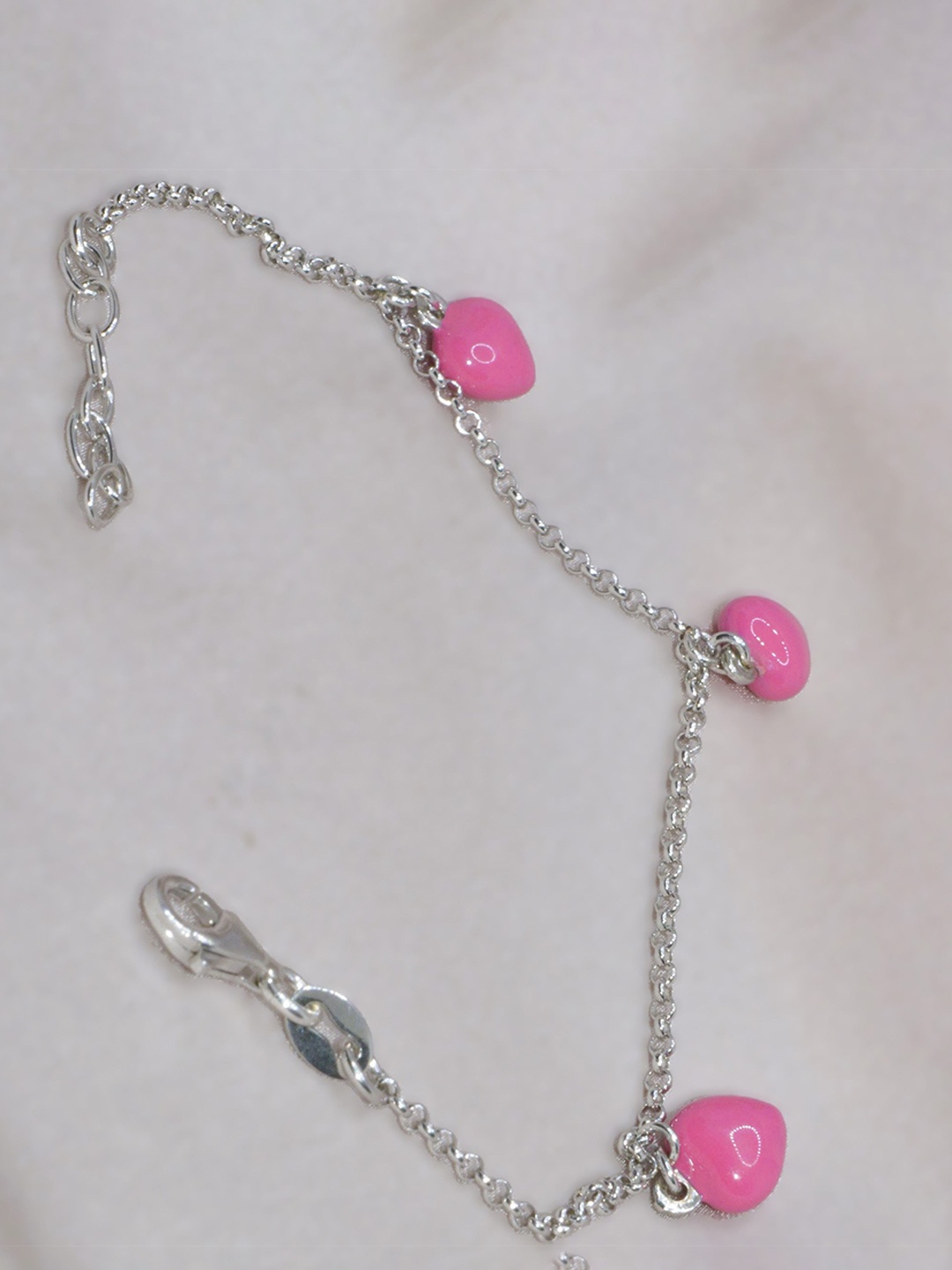 

Luxevogue Girls Sterling Silver Rhodium-Plated Charm Bracelet