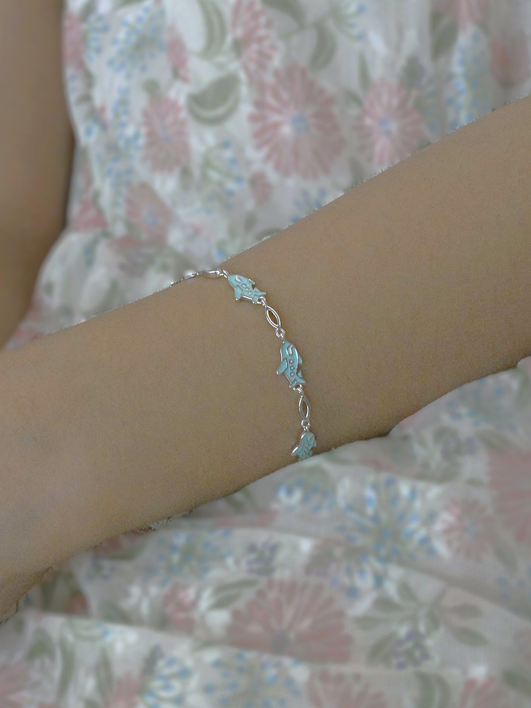 

Luxevogue Girls Sterling Silver Rhodium-Plated Link Bracelet