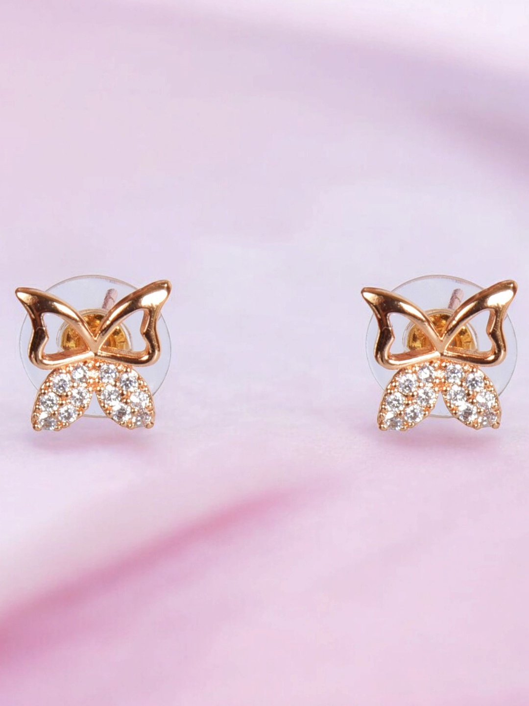 

Nilu's Collection Contemporary Studs Earrings, Rose gold