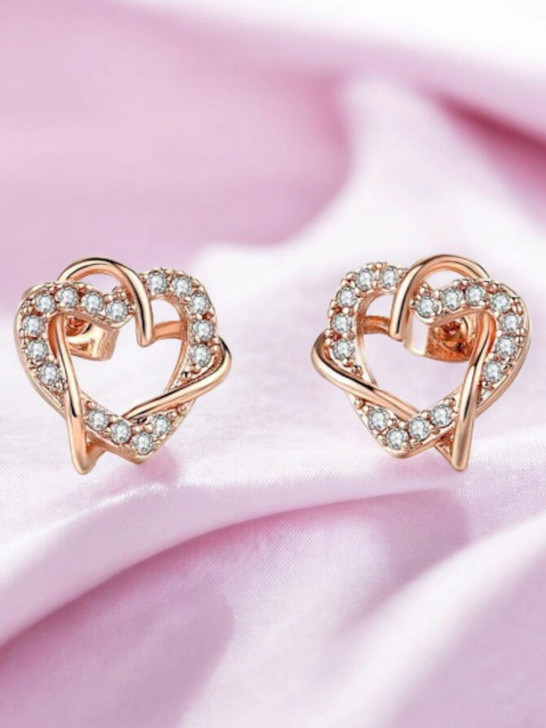 

Nilu's Collection Contemporary Studs Earrings, Rose gold