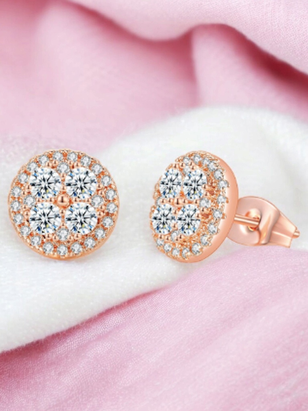 

Nilu's Collection Contemporary Studs Earrings, Rose gold