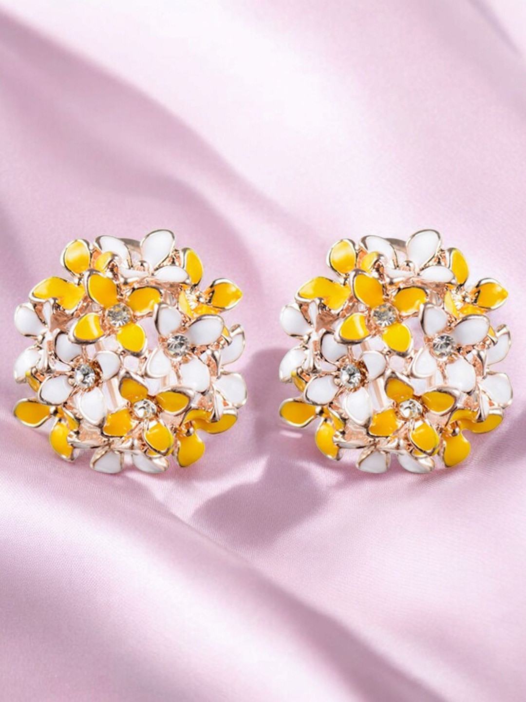 

Nilu's Collection Contemporary Studs Earrings, Yellow