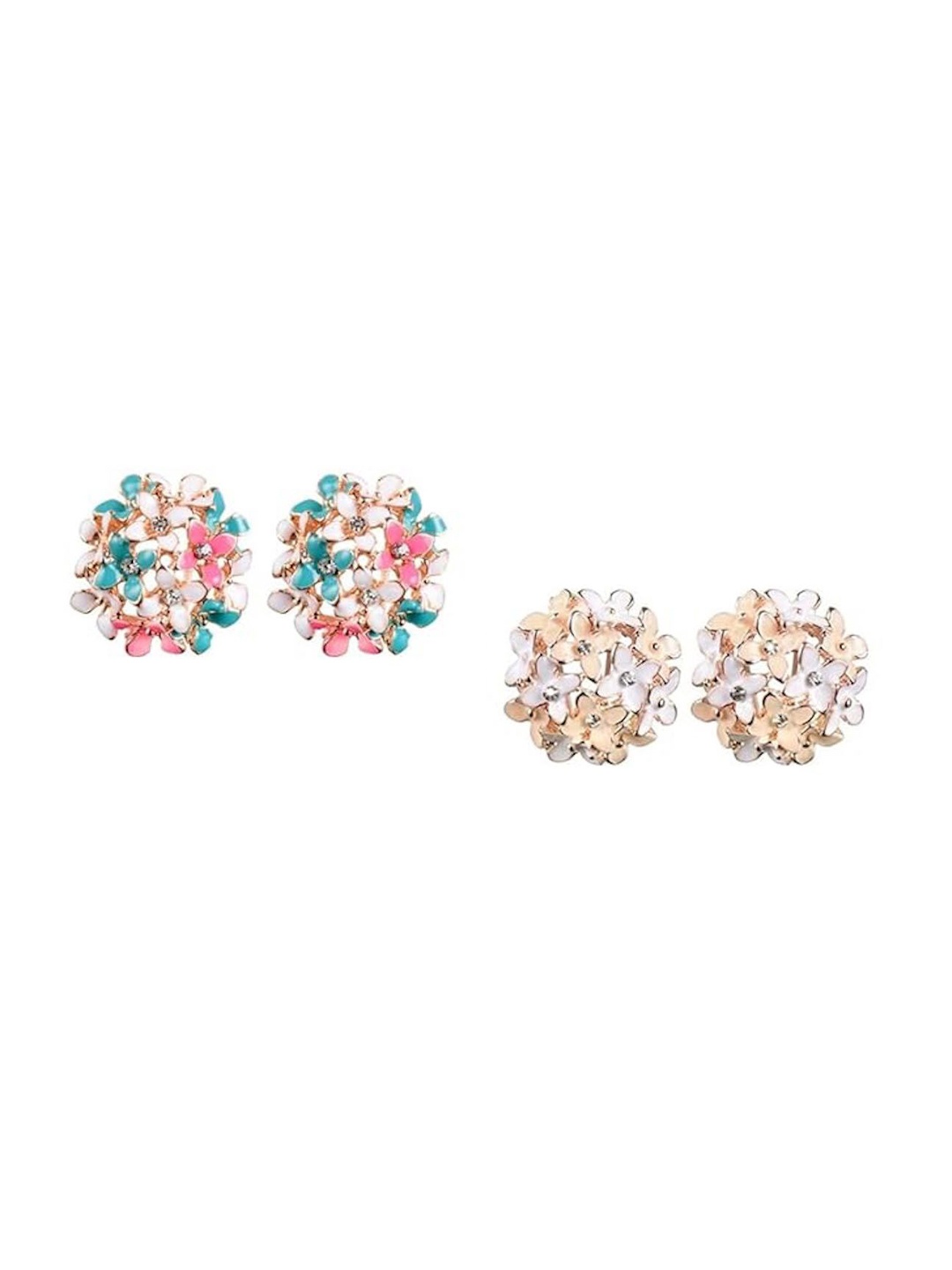 

Nilu's Collection Contemporary Studs Earrings, Multi