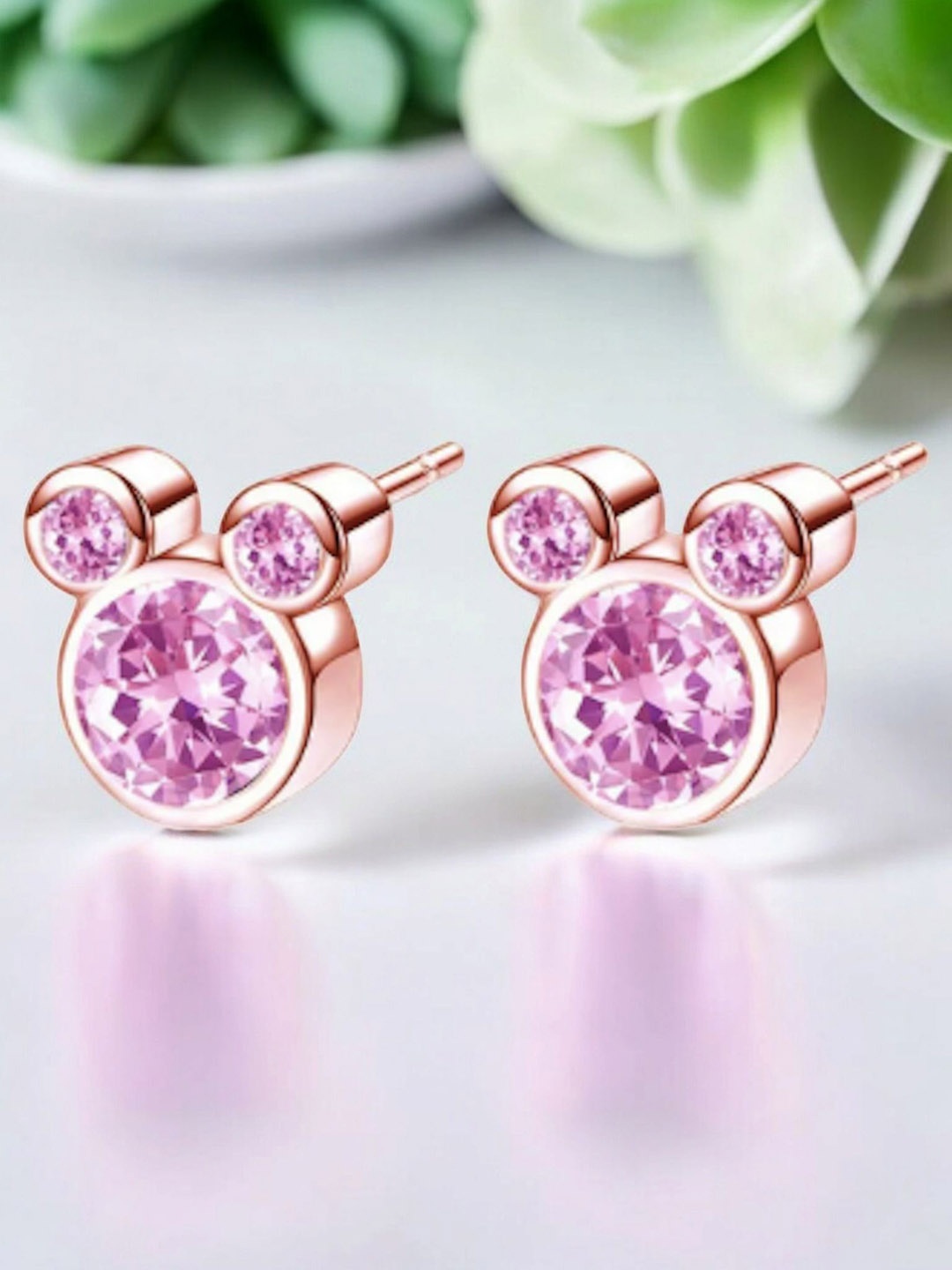 

Nilu's Collection Contemporary Studs Earrings, Pink