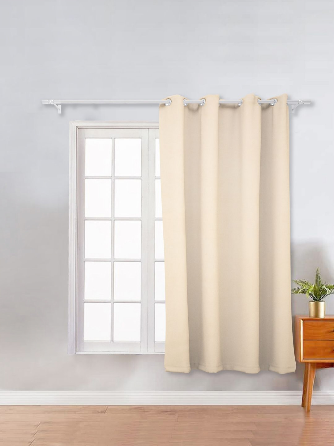 

THE CONVERSION Cream-Coloured Room Darkening Window Curtain